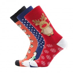 Unisex Women Men Custom Christmas Wholesale Cotton Socks