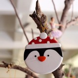 Decoración de adorno del árbol de Navidad que cuelga pequeño muñeco de nieve copo de nieve