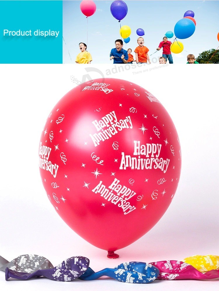 Wholesale Bulk Cheap Custom Inflatable Helium Foil Latex Punch Colorful Printing Children Toy Festival Wedding Party Advertising Balloon for Decoration