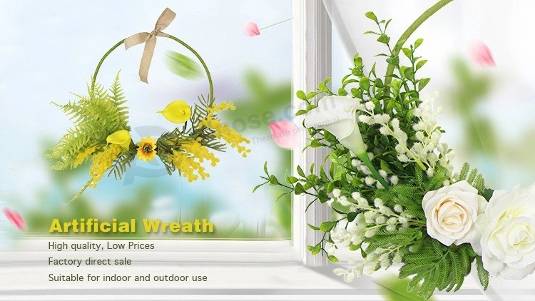 China Supply Artificial Flower Wreath Garland for Home Wall Party Decoration