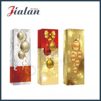 Bottiglia di vino di Natale Confezione regalo Shopping Carrier Sacchetti di carta regalo