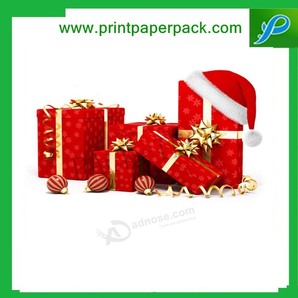 Custom Food Grade Christmas Ribbon Bow Tie Paper Advent Calendar Gift Box and Bag for Family Friends Promotion Display Chocolate Cookie Perfume Container