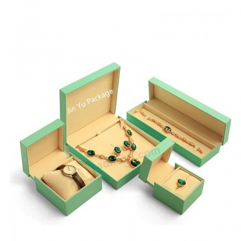 Logo personalizzato stampato elegante verde regalo regalo regalo gioielli scatole di imballaggio