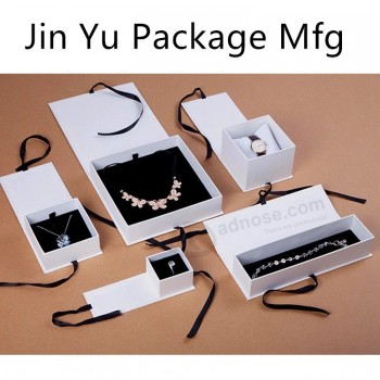 사용자 정의 우아한 종이 선물 리본 보석 포장 디스플레이 상자 도매