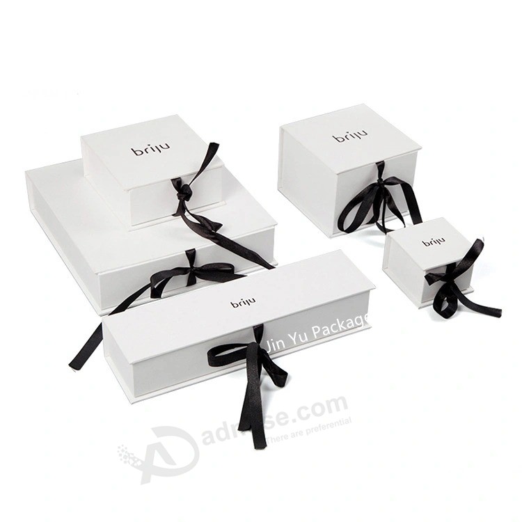 Custom Elegant Paper Gift Ribbon Jewellery Packaging Display Boxes Wholesale