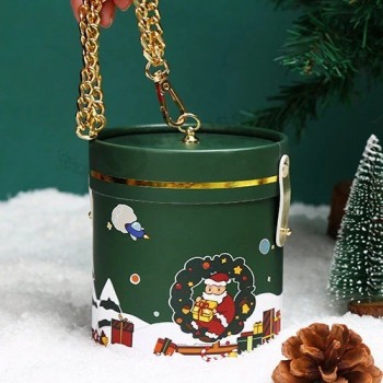 中国卸売ポータブルシリンダー段ボールクリスマスギフト包装紙箱