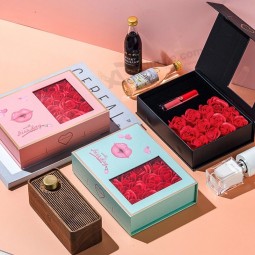 Cajas de regalo de papel de cartón de embalaje de lápiz labial de lujo con cierre magnético