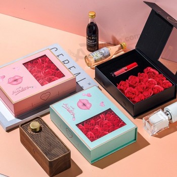 Scatole regalo di carta di cartone per imballaggio di rossetto di lusso con chiusura magnetica