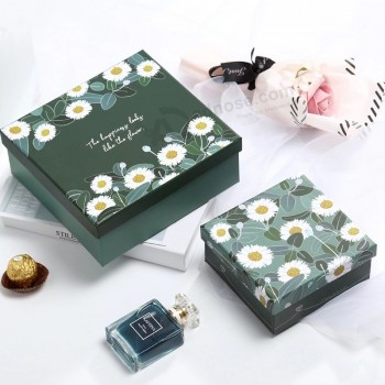 Luxus Daisy bedrucktes Papier Karton Geschenkverpackung Tüten & Boxen