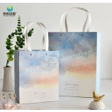Impresión Offset Moda Respetuoso con el Medio Ambiente Embalaje de Regalo Bolso de Mano Bolsa de Papel de Compras