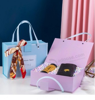 China Großhandel Kosmetikverpackung Karton Papier Geschenkboxen mit Griff