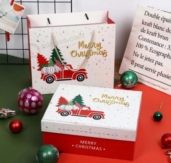 Stampa personalizzata 2 pezzi di cartone rigido Confezione regalo Scatola di carta kraft biodegradabile riciclata