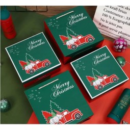 豪華なクリスマスホリデーギフト製品ソープフラワー包装ボックス、カスタムロゴプリントリボン付き