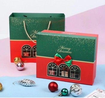 Lusso Logo Personalizzato Stampa Chiusura Magnetica Imballaggio In Carta Rigida Cartone Confezione Regalo Bianca con Nastro