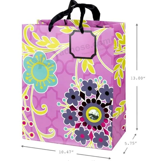 Fashion Luxury Pink Marble Printing Apparel Packaging Biodegradable Shopping Paper Gift Bags
