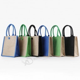 Custom Hand Tote Shopping Bag Jute Burlap