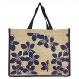 Borsa di iuta impermeabile di alta qualità Shopping Bag ecologica personalizzata con stampa di tela da imballaggio Tote Bag
