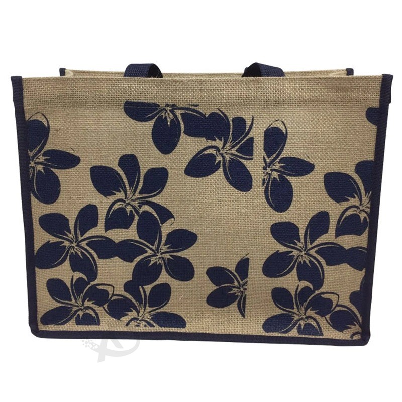 High Quality Waterproof Jute Bag Custom Eco Friendly Shopping Bag Printing Burlap Tote Bag