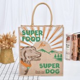 Goedkope groothandel gepersonaliseerde promotionele, jute tas winkelen tote bag