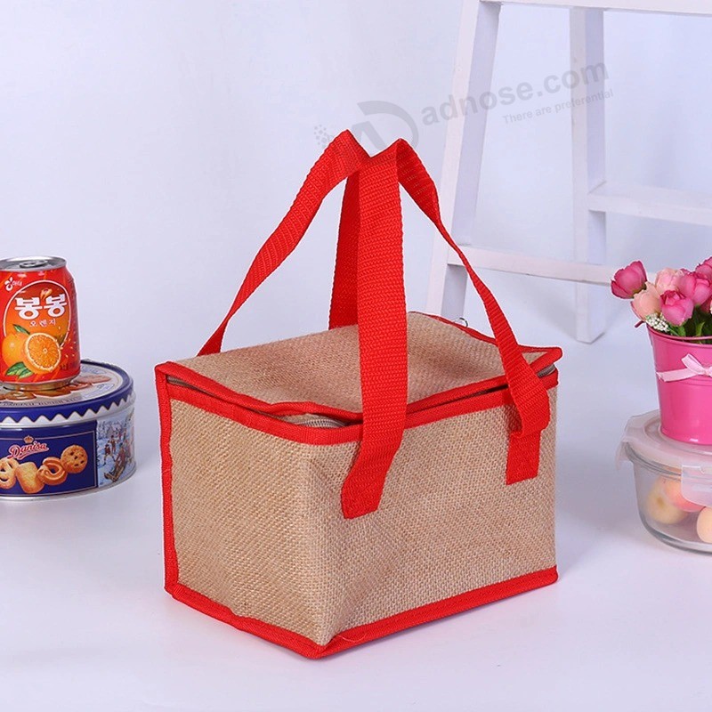 Eco Tote Lunch Jute Cooler Bag