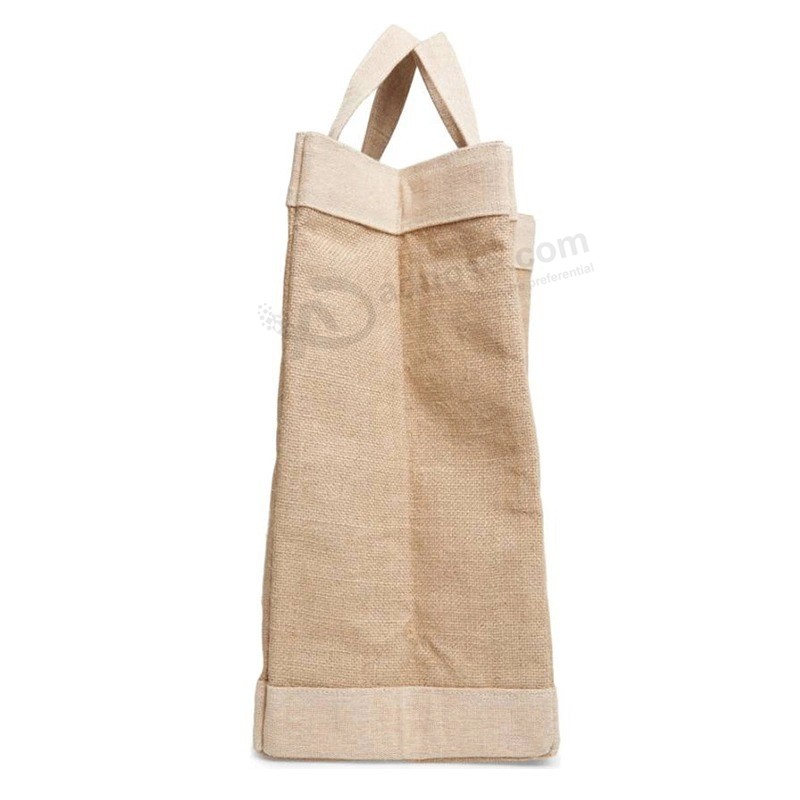 Reusable Eco Friendly Grocery Shopping Bags with Custom Logo Recycle Waste Jute Bags