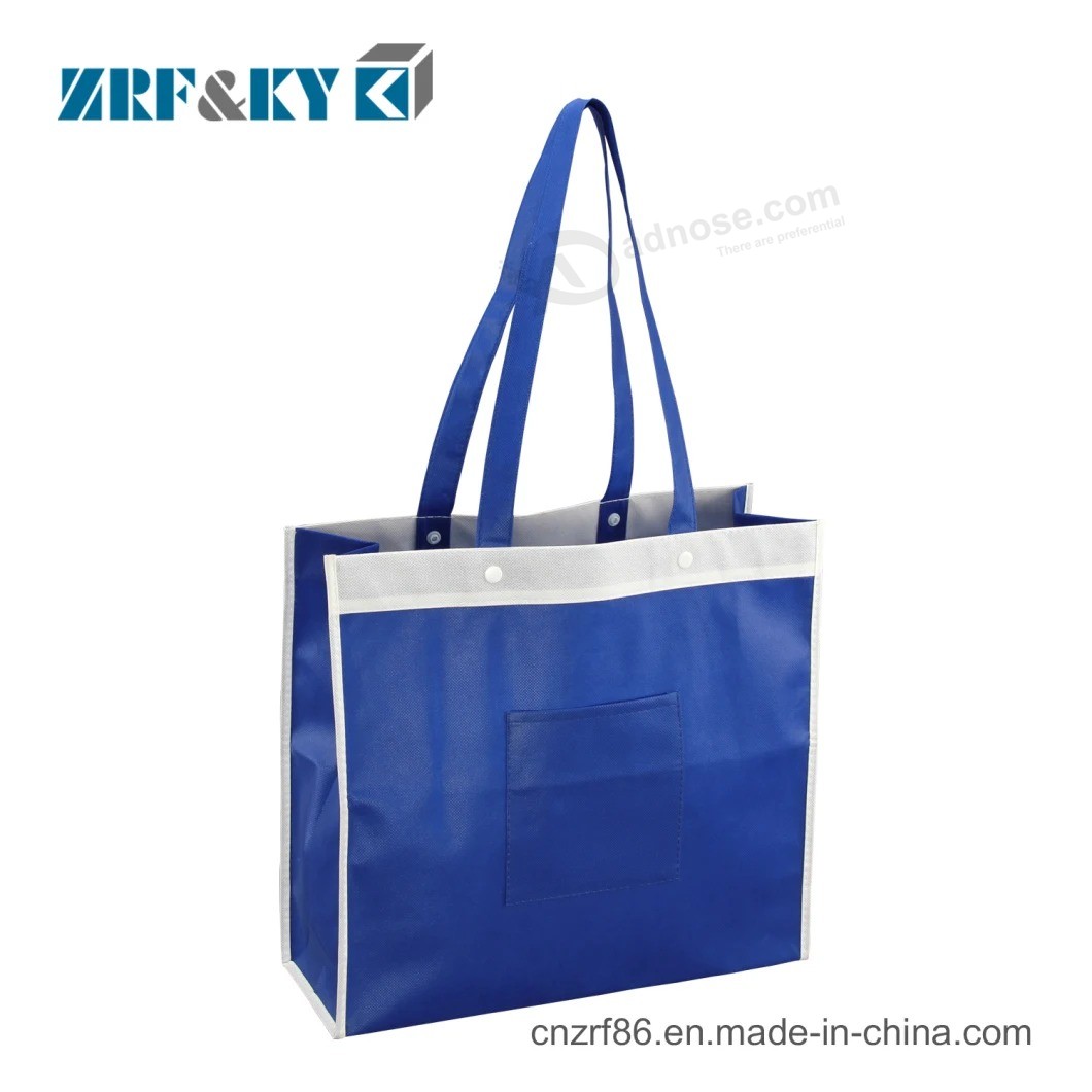 Custom Supermarket Promotional Recyclable Non Woven Fabric Shopping Carry Bags