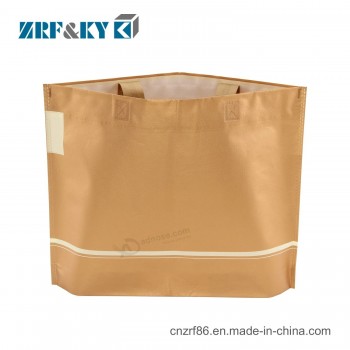 Custom Printed Gold Luxury Reusable Carry Non Woven Shopping Bag