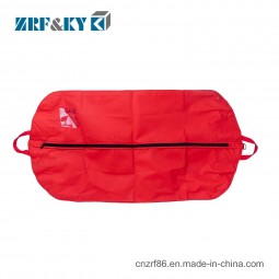 Custom Printed Red Non Woven Fabric Suit Cover Clothing Bags