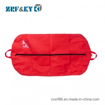 Custom Printed Red Non Woven Fabric Suit Cover Clothing Bags