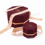 Boîte d’emballage cosmétique de cadeau en carton octogonale personnalisé Usine de boîtes