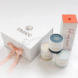 FSC 证书定制圣诞印刷标志包装蜡烛，茶叶，帽子，化妆品，花磁性折叠纸板纸礼品包装盒