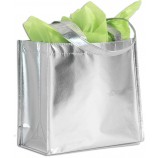 Douane Promotionele niet Geweven Zak met glans Gouden Strooklaminering