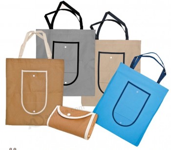 D-Cut pieghevole sacchetto non tessuto per lo shopping e la promozione