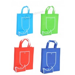 프로모션에 있는 다채로운 비 길쌈된 foldable 쇼핑 백