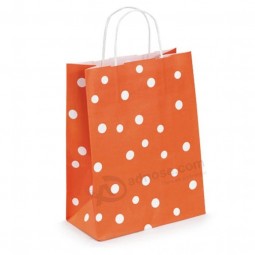 100% recycelbares Party-Shopping kleines Papiergeschenk anpassen Kraftpapiertasche mit Griffen