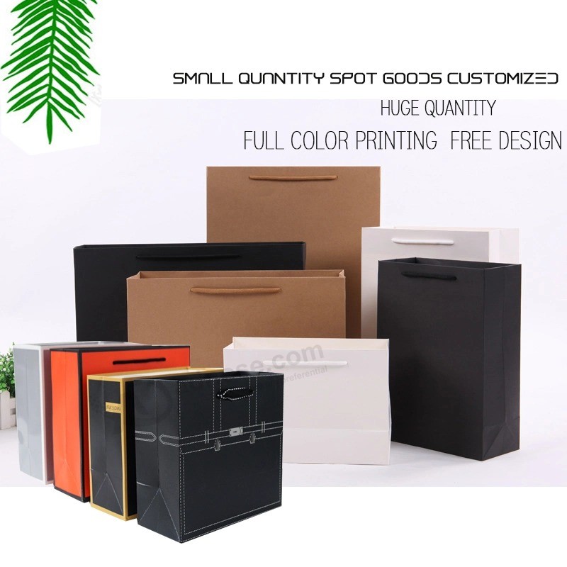Kraft Paper Bag for Gift Packaging Clothing Shopping Bag Customized