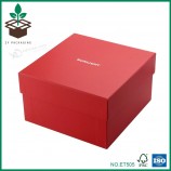 Красная электронная бумажная упаковочная коробка с крышкой и основанием