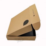 Boîte d’expédition en carton ondulé en papier kraft pliable pliable dégradable sur mesure