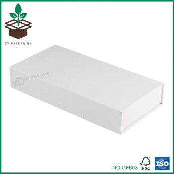 Caja de embalaje de almacenamiento de regalo de papel de pizarra gris blanca con cierre de imanes para regalo