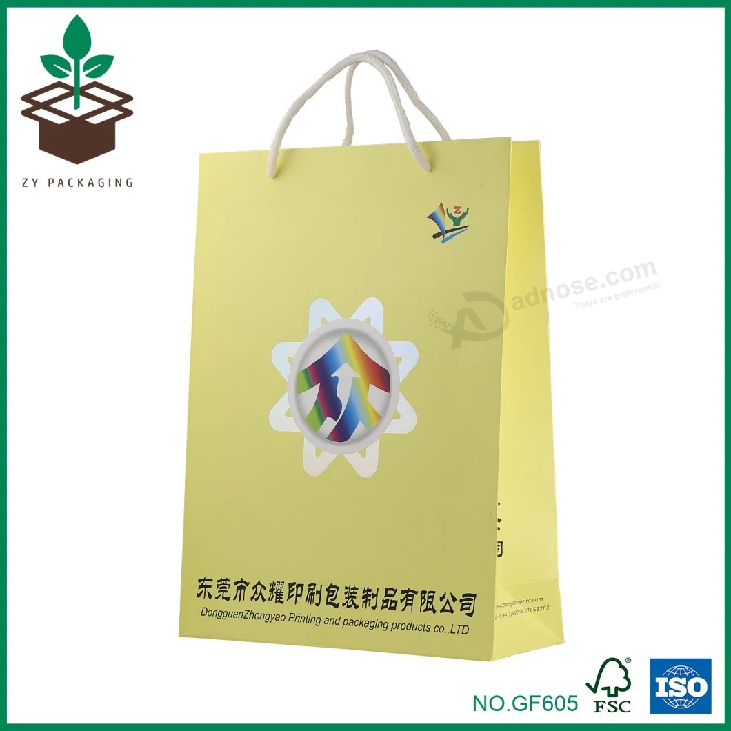 Custom Printed Folding Foldable Art Paper Gift Shopping Packaging Bag with Cotton Ropes for Gift