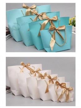 새로운 사용자 정의 로고 귀여운 종이 봉지 핑크 포장 선물 가방