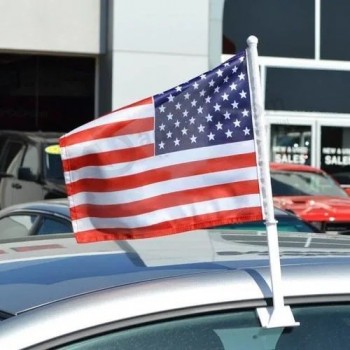Bandiere per finestrini per auto Striscioni 12X18 pollici Bandiera per finestrino per auto personalizzata in poliestere Stampa personalizzata Bandiere per auto OEM