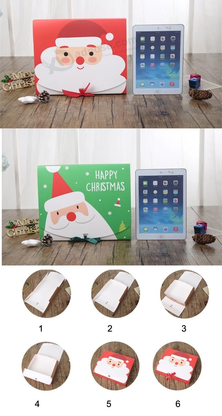 Custom Christmas Printing Logo Packing Tea Hat Cosmetic Flower Folding White Cardboard Paper Gift Packaging Box