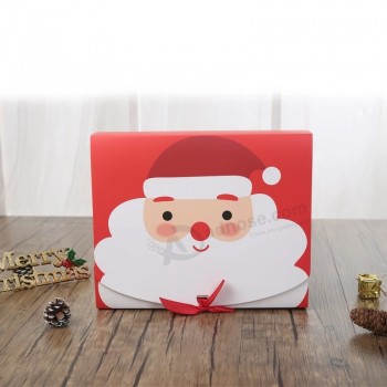 カスタムクリスマス印刷ロゴパッキングティーハット化粧品花折りたたみ白い段ボール紙ギフト包装箱