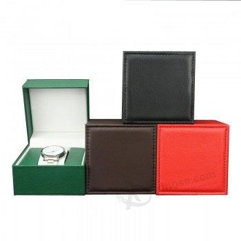 Caja de reloj organizadora de caja de cuero PU con cajón de joyería para almacenamiento y exhibición