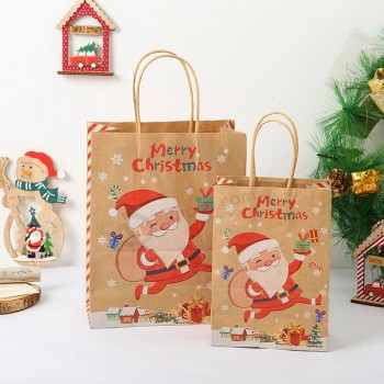 クリスマスクラフトワインボトル家庭用品ギフトペーパーバッグカスタムロゴ付き