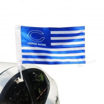 48 horas de entrega rápida Bandera de coche Impresión personalizada Bandera de ventana de coche Bandera de coche de un solo lado Bandera de ventana de coche de doble lado Bandera d