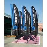Aangepaste Print Outdoor Advertising Display blad/Bow/Teardrop/Vetical/Feather/Swooper/Beach Sports Event Pole vliegende vlag