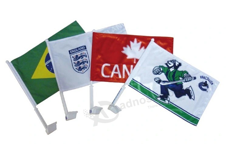 Custom Knitted Polyesterwith Plastic Pole Car Window Flags