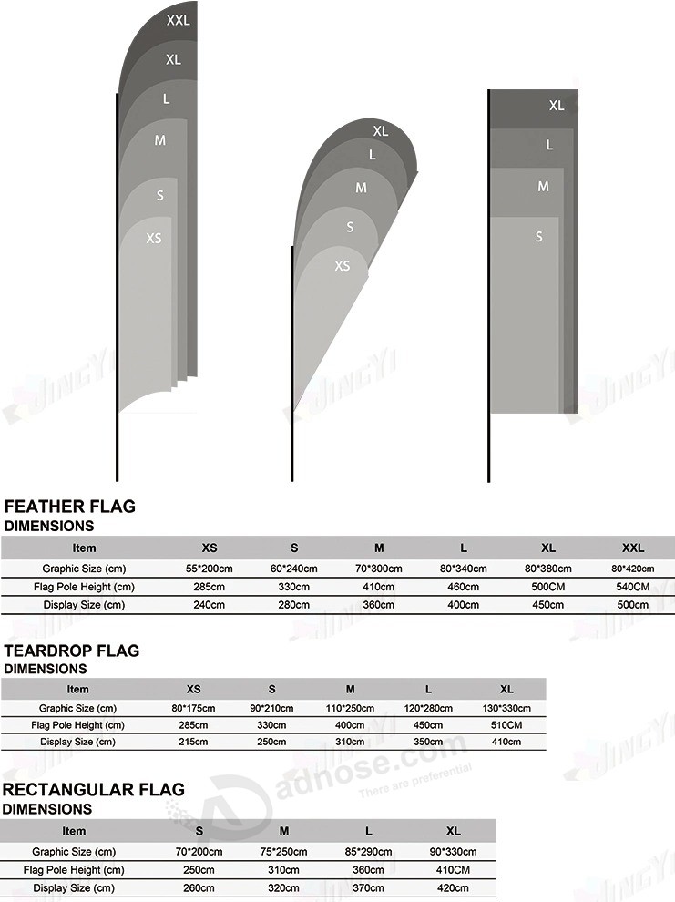 Custom Print Outdoor Advertising Display leaf/Bow/Teardrop/Vetical/Feather/Swooper/Beach Sports Event Pole Flying Flag